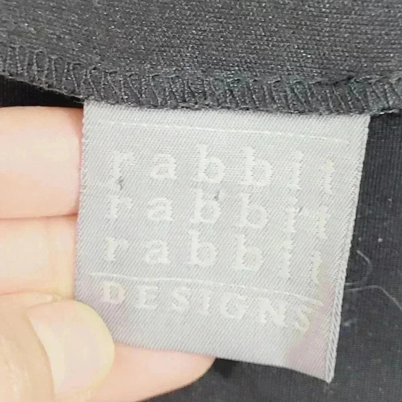 Rabbit Rabbit Rabbit Black Velvet Cardigan With Paisley Trim Size 16W 24CT - Picture 4 of 8